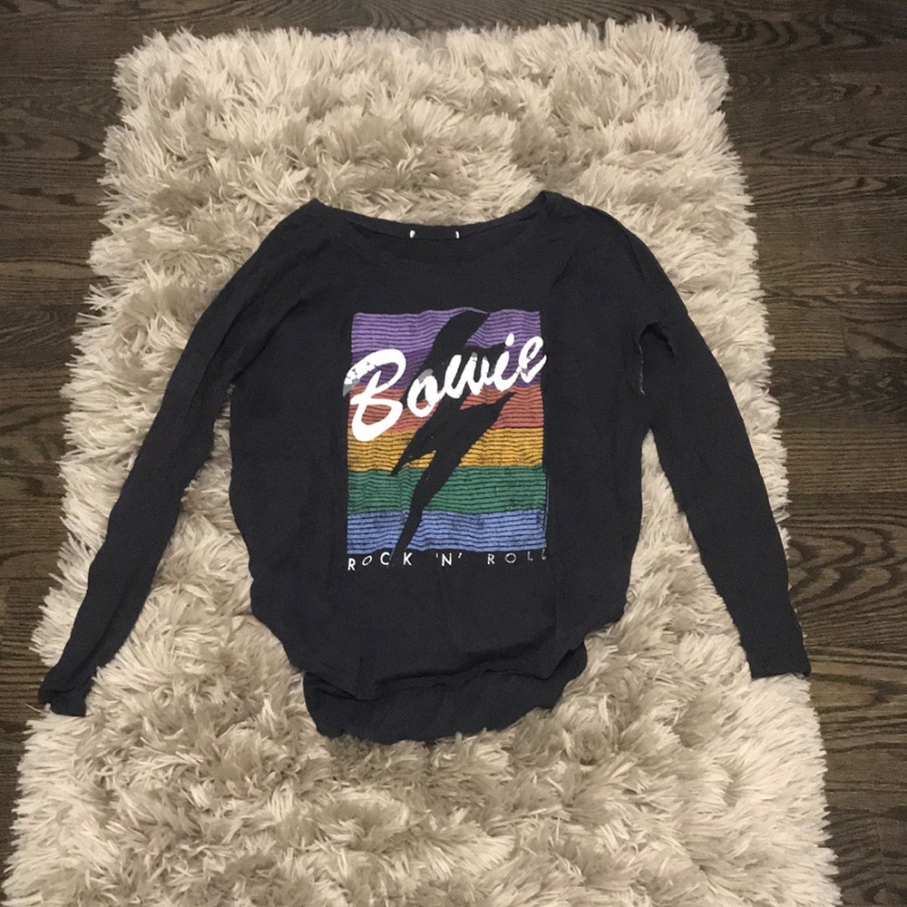 Black long sleeve Bowie shirt